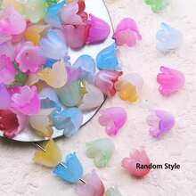 ABS Gold-Rimmed Faux Shell Petal Pendant, Random Mixed Color Glossy Shell Charm, DIY Bracelet Necklace Handmade Jewelry Making Accessories - Multicolor - View 23