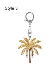 2d Acrylic Coconut Tree Keychain, Keychain, Middle Eastern, Arabic Exotic Style Pendant, Bag Hanging Birthday Gift, Ramadan, National Day - Multicolor - View 13