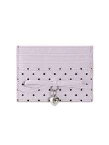 1Pc Polka Dot Print Bow Card Holder Card Slot Wallet Purse,Stylish Short Wallet For Women - Multicolor - View 14