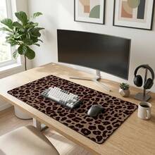 Large Leopard Print Mouse Pad For Gaming Office Home Art Design Gift For Friends Family Rubber Base PC Laptop Back To School Desk Accessories Office Supplies Mousepad Set Computer Keyboard Pad Study Mat - A - View 9