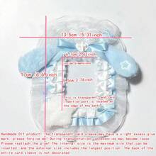 1 st pluddig spetsig kortficka, transparent PVC-skyddsskal med spetsdekor, ram för idolkortsamling, skyddande fodral för fanfotodisplay, 3-tums skyddande omslag för fotokollektion, yttre skyddsficka för anime-fankort - A - Visa 11
