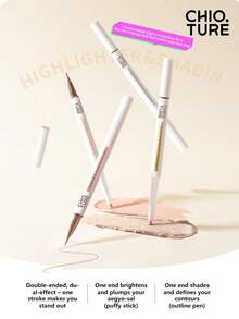CHIOTURE Dual‑Ended Eyeshadow Liner Pen, Shimmer Highlighter Brightening Liquid & Matte Natural No‑Makeup Finish, Brighten Eyelid Crease & Draw Lower Lash Line, 2‑In‑1 Multi‑Purpose Pen, Beginner‑Friendly - #04 White Night - View 3