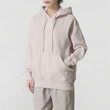 Sweatshirt berkerudung polos Nike, nyaman dan kasual, wanita, warna merah muda terang. - Baby Pink - View 2