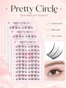 10-Row Glue-Free Segmented Clustered Upper Eyelashes, Suitable For Beginners, Lightweight And Natural Design, Soft And Comfortable To Wear, Easy To Apply, Natural Eye Makeup - C - View 9