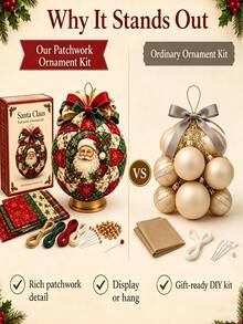 1pc DIY Christmas Plush Doll Making Kit With Handmade Character Sewing Craft - Suitable For Home Decor, Holiday Tree Ornaments, Patchwork Dolls, Complete Sewing Kit And Handmade Craft, Halloween And Christmas Decoration - Multiple Styles - View 5