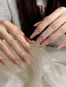 50/100pcs Fall/Autumn/Fall Nails High Transparency Mixed Pointed Rhinestones Nail Parts, Sparkling Exquisite Nail Art Accessories, Collection Of Rectangular, Teardrop, Pointed Round And Other Cutting Shapes, Transparent Pure White, Full Facets, Reflecting Brilliant Luster Under Light, Rich Size Specifications, Suitable For Various Nude And Transparent Nail Art - Multicolor - View 4