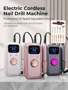 Electric Nail File | Low-Noise All-Copper Motor & Acrylic Gel Filing | Rechargeable & Cordless Portable | Suitable For Home, Salons & Travel | Electric Armor Grinding Machine|Professional Foot & Hand Care Tools|Perfect Gift For Women - Multicolor - View 3