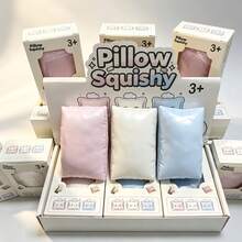 1pc Boxed Simulation Pillow Fidget Squeeze Toy, ASMR Crispy Crunch Sound Moldable Sensory Toy, Novelty Desktop Ornament, Ideal Gift For Halloween & Christmas Holiday, For Ages Above Children - Multicolor - View 3