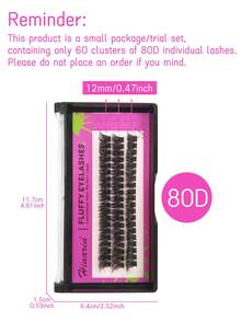 Hinarin 蓬鬆睫毛簇 60D+80D+100D/60D+80D+100D+120D/40D+60D+80D/80D/200D 單根睫毛 濃密簇狀睫毛接種 D 捲度睫毛簇 508 支/256 支/295 支/300 支/320 支/280 支/168 支/60 支 單根睫毛 9-18 mm 細簇睫毛 隨機出貨 - D - 查看 14