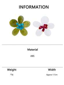 2pcs/1pc Fresh Pastoral Style Floral Ring With Contrast Color Bead Petal Design, Niche Accessory - Flower Ring - View 6