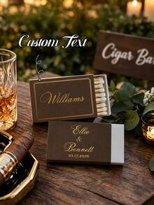 Customized Matchbox, Personalized Wedding Party Matchbox,(Matchbox Only, Matches Not Included). Personalized With Images, Logos And Text, Suitable For Weddings, Various Party, Birthday Celebrations, Anniversary Souvenir, Event Favor. - Multicolor - View 3