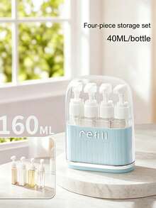 Travel Refillable Bottle Set; 2pcs Or 4pcs Set; Portable Toiletry Dispenser Set; With Labels, Travel Refillable Bottles, For Storing Toiletries; Perfect Gift For Travelers, Holiday Gift, Christmas Gift - Multicolor - View 1