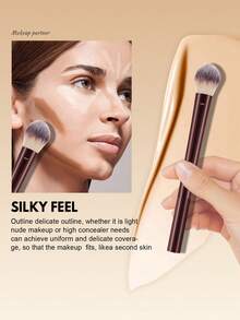 11Pcs Makeup Tool Set, Includes 9Pcs Premium Synthetic Makeup Brushes For Powder, Blush, Contour, Eyeshadow, Detail Makeup & 2Pcs Soft Makeup Sponges, Versatile Cosmetic Applicator Kit For Liquid, Powder & Cream Makeup, Daily Face Makeup Accessories - Multicolor - View 4