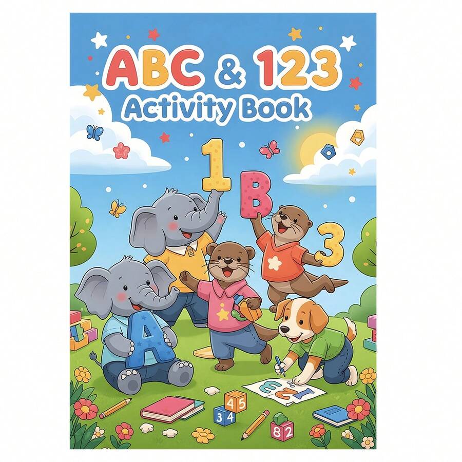 Cartoon Early Learning Activity Notebooks, ABC Alphabet And 123 Number Practice, Color Recognition, Counting And Sorting Games, Logic Training, Observation And Fine Motor Skills For Home, Classroom, Travel And Back To School, English Edition - Early Learning Activity Notebooks - View 1