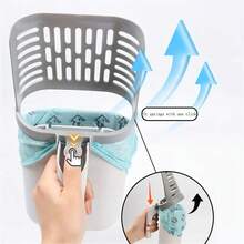 [Hot Seller]Cat Litter Scoop With Detachable Trash Bag Holder - Durable Plastic Scoop With Baffle, Easy To Clean Litter Box - Suitable For All Cat Breeds (Random Trash Bag Style) - Grey - View 9