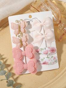 8pcs Multi-Style Hair Clip Set, Ditsy Floral Daily Photo Hair Clips, Multiple Colors Available - Mixed color - View 11