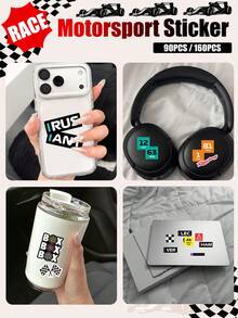 6 Sheets/Set Racing Theme Sticker Set, HAM, GAS, COL, NOR, PIA, SAI, VER, ANT, LEC STICKER, Driver Names, Driver Numbers, Suitable For Laptops, Stationery, Phones, Water Bottles, Helmets - Racing Theme Decal - View 3