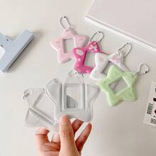 1PC Mini PVC Star Phone Photocard Holder Korean 1in ID Photo Keychain Idol Photo Card Frame Display Photocard Protector Hanging Picture Card Holder - Multicolor - View 3
