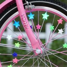 36pcs Glow Star Bicycle Spoke Beads & Night Glow Valve Caps Set, Colorful Bicycle Wheel Hub Decoration Accessories, Suitable For Night Riding, Fun Outdoor Cycling Decor For Kids And Adults Bicycles, Cool Summer Holiday Gift - Multicolor - View 4