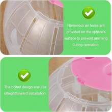 5.7 Inch Transparent Hamster Ball Exercise Wheel, Large Space, Easy To Clean, Cage Accessory, Small Animal Exercise Toy, Suitable For Small And Medium Hamsters - Round - View 4