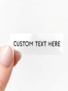 Customized Name Labels And Personalized Text Stickers, Transparent Waterproof Vinyl Material, Perfect For Labeling Toiletries And Storage Boxes, Convenient For Personal Item Identification, Suitable For Distinguishing Pencils And Notebooks - Multicolor - View 2