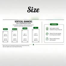 1件客製化Logo垂直商業招牌，可客製化Logo/文字懸掛布製橫幅，市集展示、快閃店品牌推廣、攤位展覽 - 彩色 - 查看 3