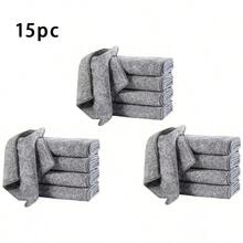 10 piezas Paños de limpieza de microfibra ultra absorbentes - Toallas de fibra de carbón de bambú gruesas de secado rápido, adecuadas para coche y cocina, resistentes al aceite, lavables y reutilizables, paños de cocina, suministros de cocina o de limpieza! Paños de limpieza de microfibra, suministros para el hogar, suministros de cocina, paños de cocina, paños de limpieza de ollas y sartenes, toallas, herramientas de limpieza, suministros para cocina, baño y hogar (Calidad Garantizada) - Gris - Ver 15