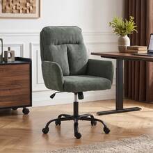 Ergonomic Office Chair, Adjustable Height Desk Chair, Wide Seat, Tilt Function, Dark Green - Green - View 1