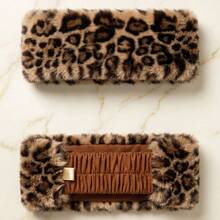 Leopard Print Casual Street Party Elegant Polyester Headband Autumn - Coffee Brown - View 5