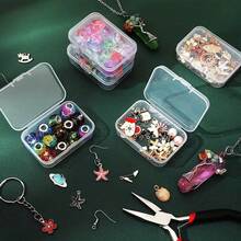 6/12pcs Kotak Penyimpanan Plastik Mini Transparan, 1 Paket, Cocok untuk Manik-manik, Perhiasan, dan Kerajinan Tangan - Perlengkapan Seni Ukuran 2,56 x 1,7 Inci - MultiWarna - View 10