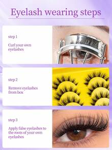 10 Pairs 3D Fluffy Natural Soft False Eyelashes Suitable For Various Occasions - View 3