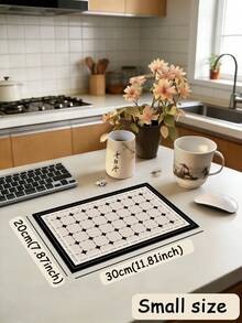 1pc Retro Checkered Pattern Pattern Kitchen Mat, 3.5 Mm Soft Rubber That Absorbs Water And Is Easy To Clean. Suitable For Corridors, Bathrooms, Living Rooms, Outdoor Door Mats, And Toilets. Useable Throughout The Year And For Various Holidays. - Multicolor - View 17