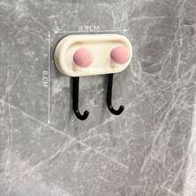 Dopamine Hook, Strong Adhesive Hook No Drilling Required. Invisible Double-Head Hook Suitable For Bathroom And Kitchen Doors. - Multicolor - View 9