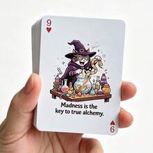 1 Set Of Tabletop Poker Cards, Travel Portable Poker Card Set, 54 Crystal Pattern Collectible Cards, Fun Indoor Game Cards, Crystal Cards For Party And Gift - Multicolor - View 6