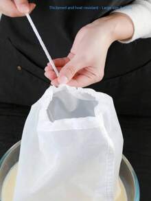 10/5/1pc Fabric Filter Bag, Modern White Multi-Purpose Fine Mesh Filter Bag, Kitchen Strainer Set, Essential Kitchen Tool And Accessory, Must-Buy Kitchen Tool Gift For Home Cooks - White - View 9