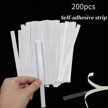 200/100pcs Self-Adhesive Tape Strips | Tear-Resistant Double-Sided Tape, Suitable For Arts & Crafts, Scrapbooking, Projects And Home Office Supplies, Durable PVC Material - Multicolor - View 10