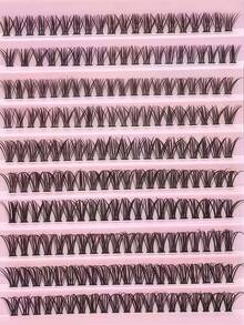 High-Rated 200 Clusters 30D Cat Eye False Eyelashes, 10-16mm Mixed Length, D Curl, DIY Natural Fluffy Dense Effect, Great Value, Suitable For Beginners, Reusable, Applicable For Daily, Party, Stage Performance, Christmas Gift - D - View 7