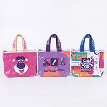 Mesuca Disney 1pc Cartoon Character Printed Mini Tote Bag, Zipper‑Closure Handbag, Portable Daily Carry Pouch, Ideal Casual Storage & Festival Gift For Animation Lovers - Multicolor - View 3