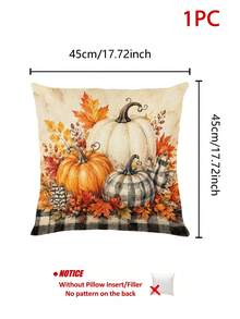 Thanksgiving Kitchen Decor Table Runner, Throw Pillow, Placemats, Autumn Black & White Plaid Pumpkin Maple Leaf Berry Pattern Table Runner, Farmhouse Rustic Vintage Style Dining Table Kitchen Decoration - Multicolor - View 16