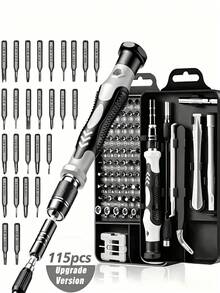 122-Piece Precision Screwdriver Set With Magnetic Tips - 32-In-1/115-In-1 Professional Electronics Repair Tool Kit For Laptop, PC, Watch, Phone - CR-V Steel Multifunction Screwdriver With Storage Case - A - View 2
