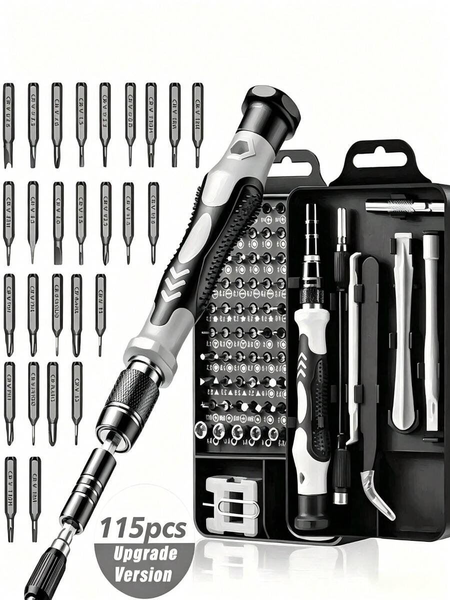 122-Piece Precision Screwdriver Set With Magnetic Tips - 32-In-1/115-In-1 Professional Electronics Repair Tool Kit For Laptop, PC, Watch, Phone - CR-V Steel Multifunction Screwdriver With Storage Case