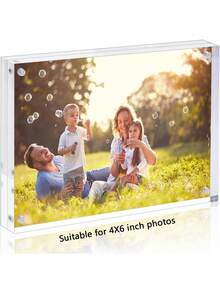 5x7 Inch Acrylic Photo Frame, Petal Edge Frame, Double-Sided Transparent Frameless, 4x6 Inch Photo Frame, 2x3 Inch Transparent Photo Frame, Wavy Frame, Photo Frame, Ideal Gift For Display - Various - View 14