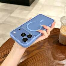 360° Full Protection Matte Magnetic Phone Case, Compatible With IPhone 18 Pro 18 Pro Max, With Lens Protector, Silicone Full Edge Protection Case, Compatible With 17 Pro Max 16 Pro Max 16e 17e 15 14 Plus 13 12 Mini 11 - Far Peak Blue - View 5