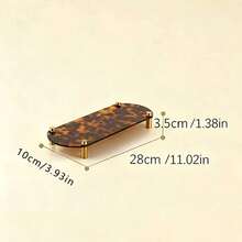 Rak Display Parfum Akrilik Motif Leopard, Organizer Kosmetik dan Perhiasan untuk Meja Rias, Dekorasi Kamar Tidur - MultiWarna - View 4