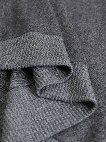 Autumn/Winter Solid Color High Neck Convertible Collar Sleeveless Knit Vest, Casual Street Style Heather Gray Tank Top - Dark Grey - View 6