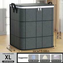 Thickened Black Mesh Storage Bag, Transparent Large Foldable Clothing And Bedding Storage Bag, Dorm Essentials, Suitable For Blankets, Bedding, Wardrobe, Under Bed And Dorm Storage, Ideal For Moving, Laundry And Space-Saving Room Organization - Black - View 10