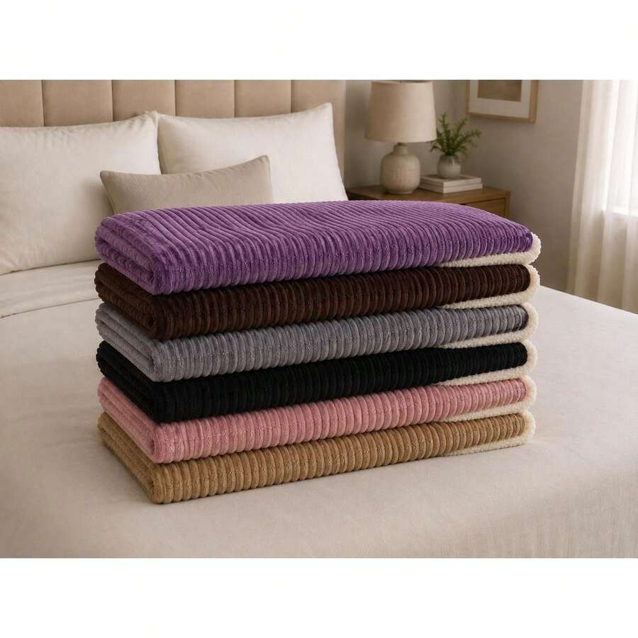 Cobija Polar Doble Vista con Borrega MATRIMONIAL 2*2.20 – 6 Colores Disponibles - Café integral - Ver 1