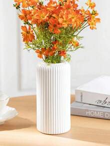 1 st vas i plastkompositmaterial, obrutenbar, minimalistisk bordsvas, lämplig för torkade blommor, vassgräsdekoration och konstgjorda blommor, bohemisk heminredningsvas - flerfärgad - Visa 2