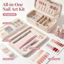 2pcs Nail Art Rhinestone Pickup Tool Set, Dual-Head Wax Dotting Pen & Anti-Static Pink Tweezers, Suitable For Nail Rhinestones, Beads, Crystal Decoration, Jewelry Making, Handmade DIY Nail Supplies - Reacher Grabber - View 2