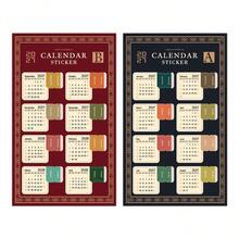 2 Sheets 2027 Monthly Calendar Stickers, 2027.01-2028.04 Self-Adhesive Monthly Calendar Index Stickers, Diary Classification Stickers, Notebook And Planner Calendar Index Labels - A - View 1